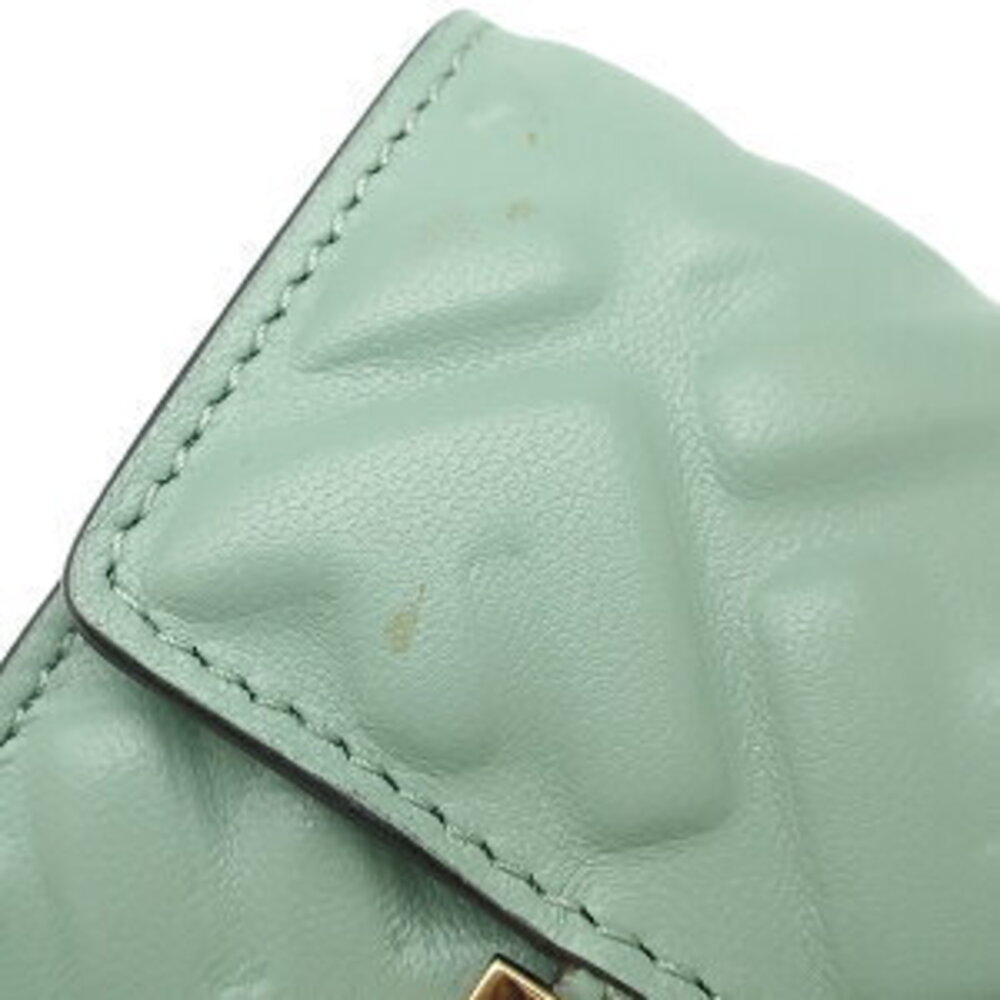 Fendi Baguette Trifold Wallet Green Leather - Picture 6 of 14